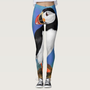 Leggings "Atlantic Puffin Bird" - Malerei