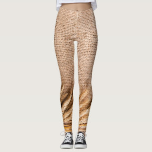 Leggings auf Burlap-Sack-Country-Rust