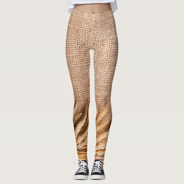Leggings auf Burlap-Sack-Country-Rust (Vorderseite)