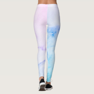 Leggings aus farbenfrohen Marmor