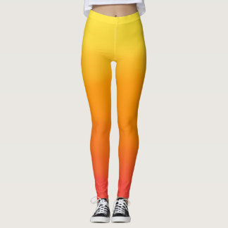 Leggings aus gelb, orange und rot