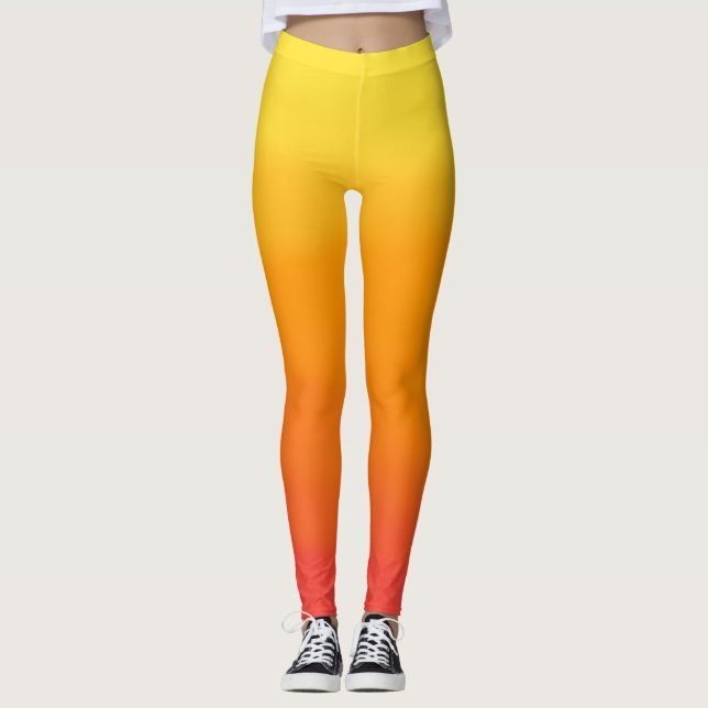 Leggings aus gelb, orange und rot (Vorderseite)