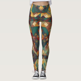 Leggings aus geometrischem Buntglas
