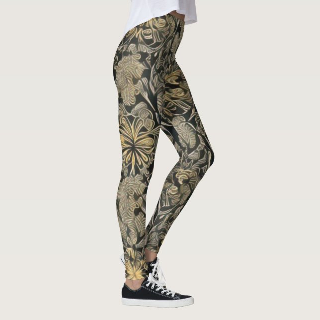 Leggings aus Gold-Floral (Rechts)