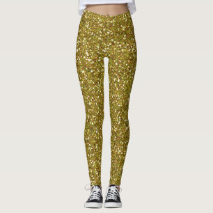 Leggings aus Gold Glitzer