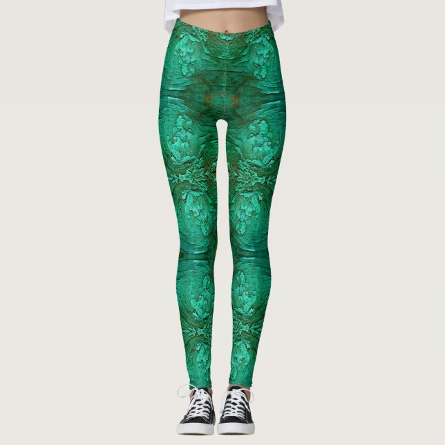 Leggings aus grünem Holz. (Vorderseite)