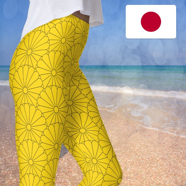 Leggings aus japanischem Siegel mit Blumenmuster / (Von Creator hochgeladen)