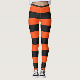 Leggings aus Orange und Dunkelgrauem Halloween