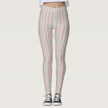 Leggings aus rosa und grünen Streifen<br><div class="desc">Rosa und grüne Streifen Leggings für Outdoor-Bekleidung oder Leichtathletik, die Ihre Beine länger aussehen lassen</div>