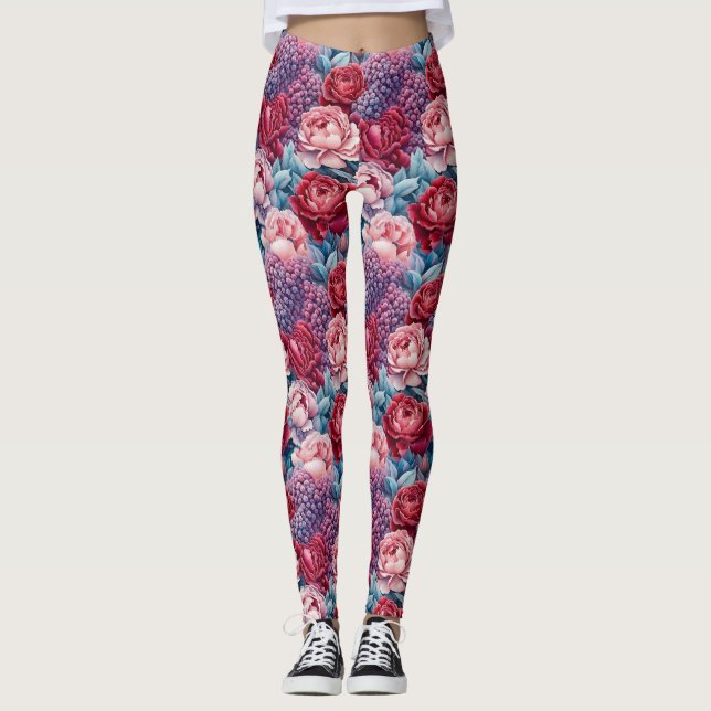 Leggings aus rosa und violett (Vorderseite)