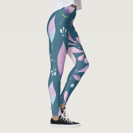 Leggings aus rosafarbenem Marmor - Blütenschwanz Y
