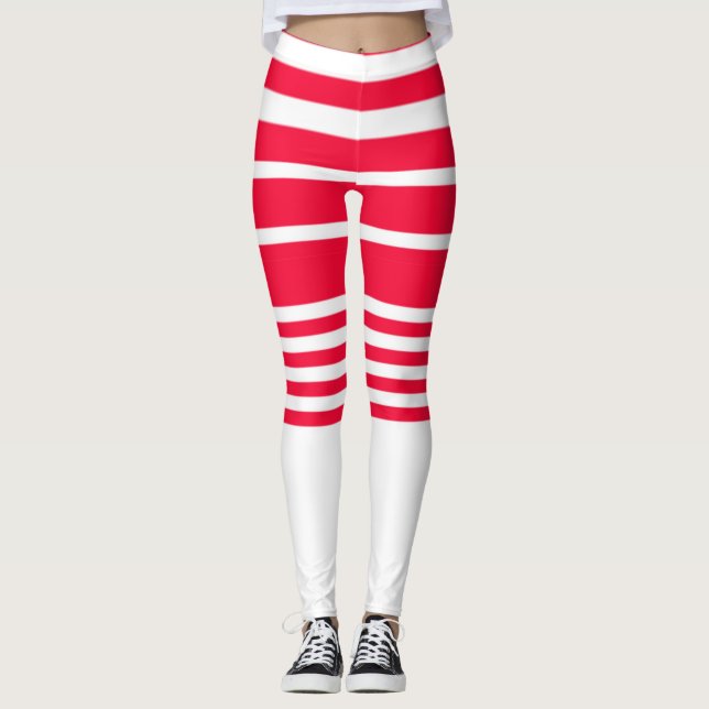 Leggings aus Rot und Weiß (Vorderseite)