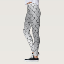 Leggings aus Silber und Schwarz
