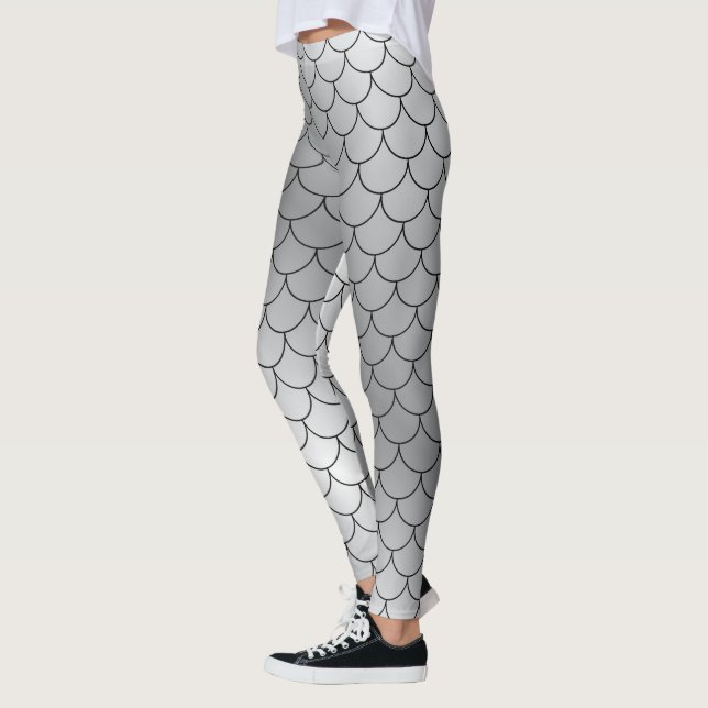 Leggings aus Silber und Schwarz (Links)