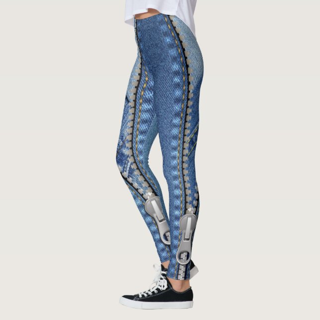 Leggings azul jean con texturas diferentes (Links)
