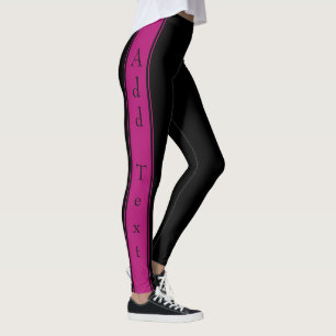 Leggings Benutzerdefinierter Text für seitliche St