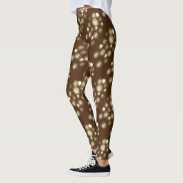 Leggings - Blasen in Braun