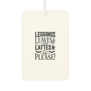 Leggings Blätter Lattes Halloween Herbst Kaffee De Autolufterfrischer