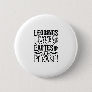 Leggings Blätter Lattes Halloween Herbst Kaffee De Button