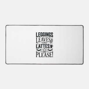 Leggings Blätter Lattes Halloween Herbst Kaffee De Schreibtischunterlage