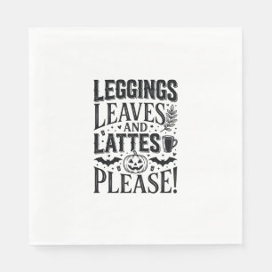 Leggings Blätter Lattes Halloween Herbst Kaffee De Serviette