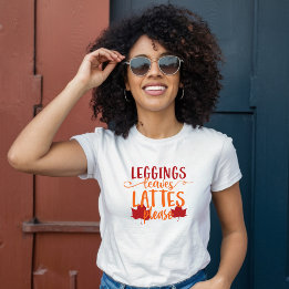 Leggings, Blätter und Latten bitte T-Shirt