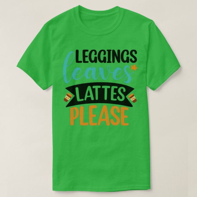 Leggings Blätter verspätet bitte 1 T-Shirt (Design vorne)