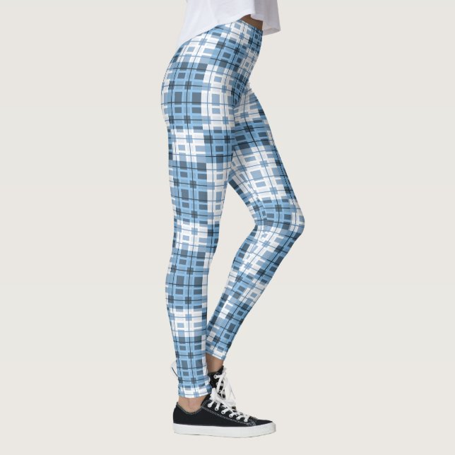 Leggings-Blau-Kariert Leggings (Rechts)