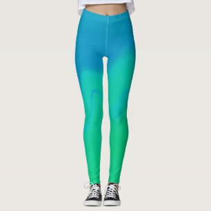 Leggings ~ blau und grün
