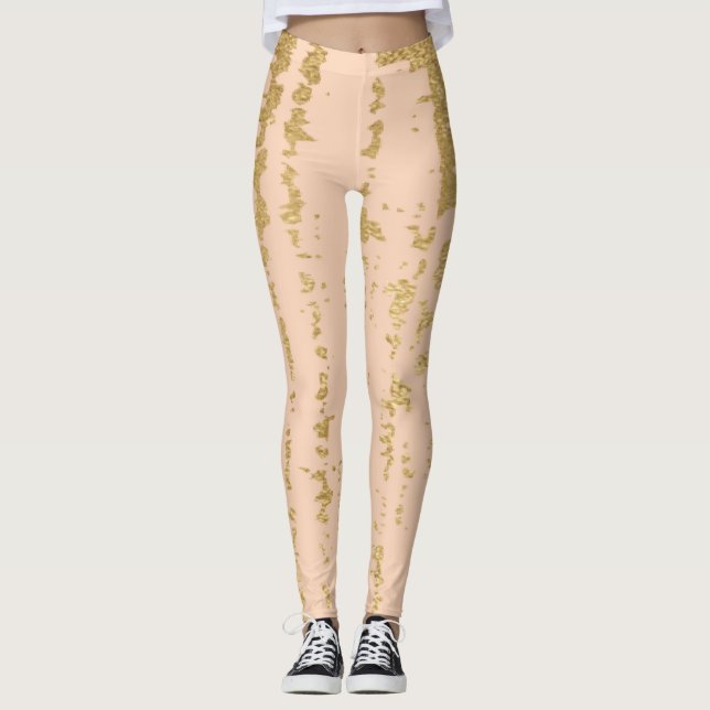 Leggings Blush/Gold-Farbgestaltung (Vorderseite)