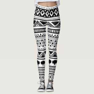 Leggings Boho Buffalo Tribal Muster Bohem