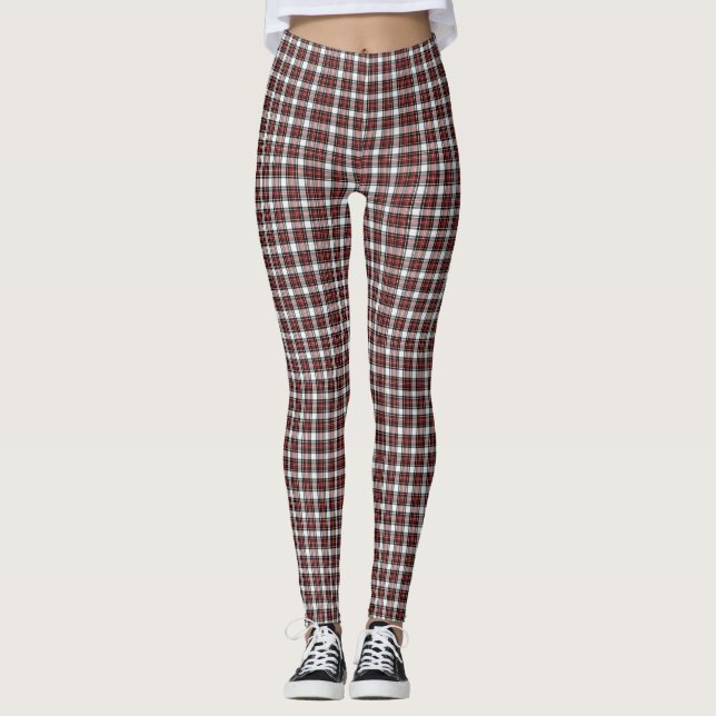 Leggings Burgunders/der weißen Frauen (Vorderseite)