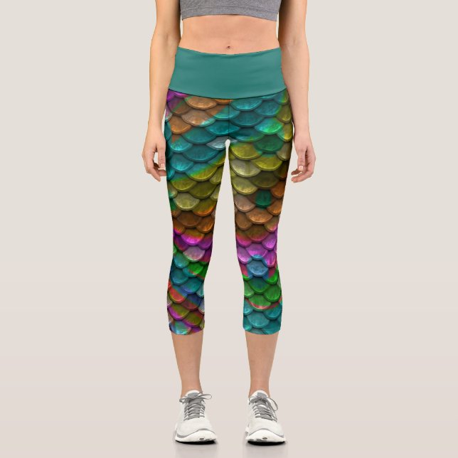 Leggings Capri capri Hohe Meerjungfrau (Vorderseite)