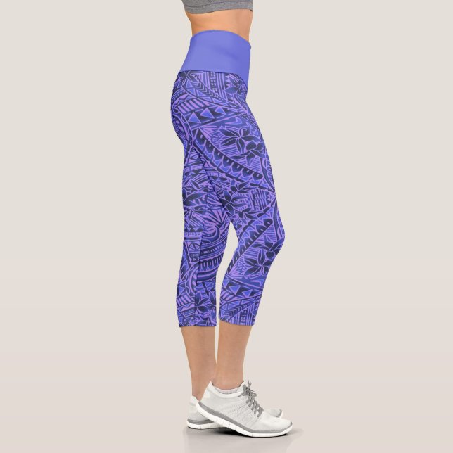 Leggings Capri, groß/Tribal/Violet (Rechts)