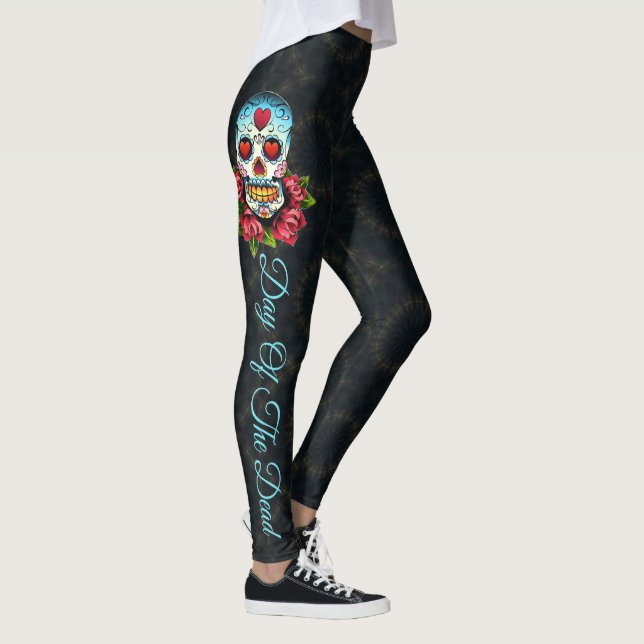 LEGGINGS Day of the Dead Yoga Pants (Rechts)
