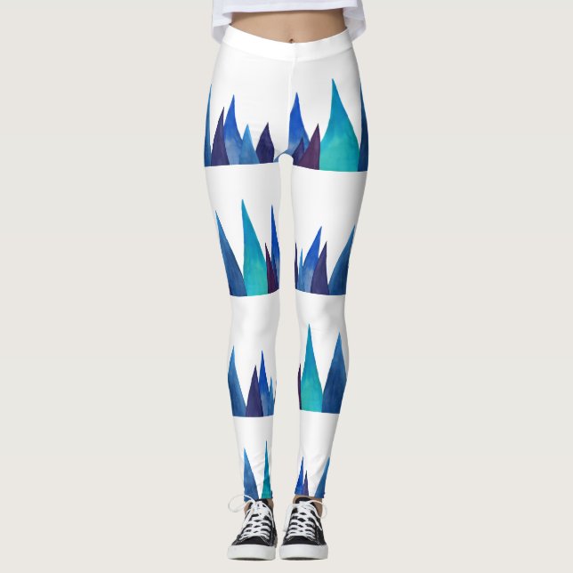 Leggings der Abstrakten Bergwelt (Vorderseite)