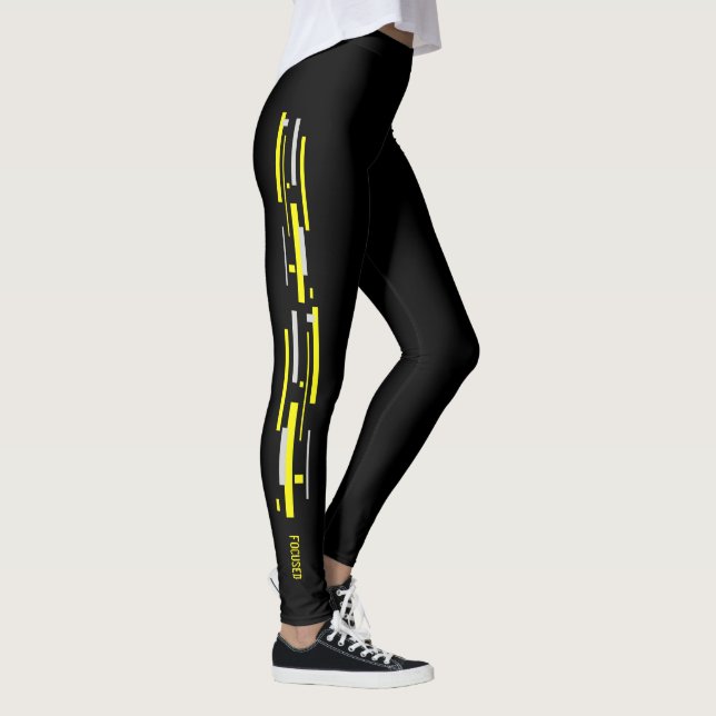 Leggings der Abstrakten Kunst mit Fokussierung auf (Rechts)