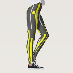 Leggings der Abstrakten Kunst mit Fokussierung auf