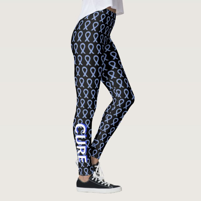 LEGGINGS der AL Blue und White Awareness Ribbon Ar (Rechts)