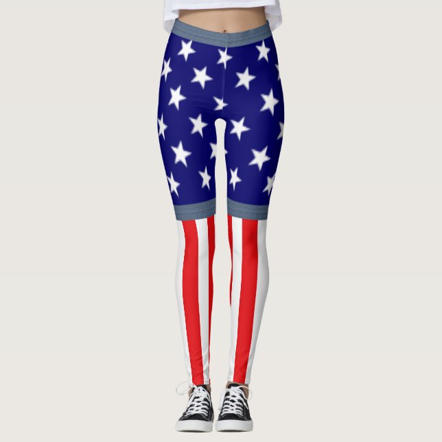 Leggings der amerikanischen Flaggen (Vorderseite)