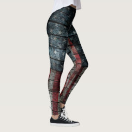 Leggings der amerikanischen Holzflagge