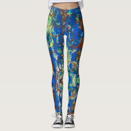 Leggings der blauen Blume