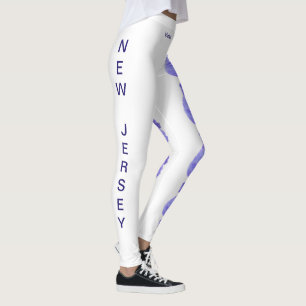 Leggings der Blume "White New Jersey Violet Staat"
