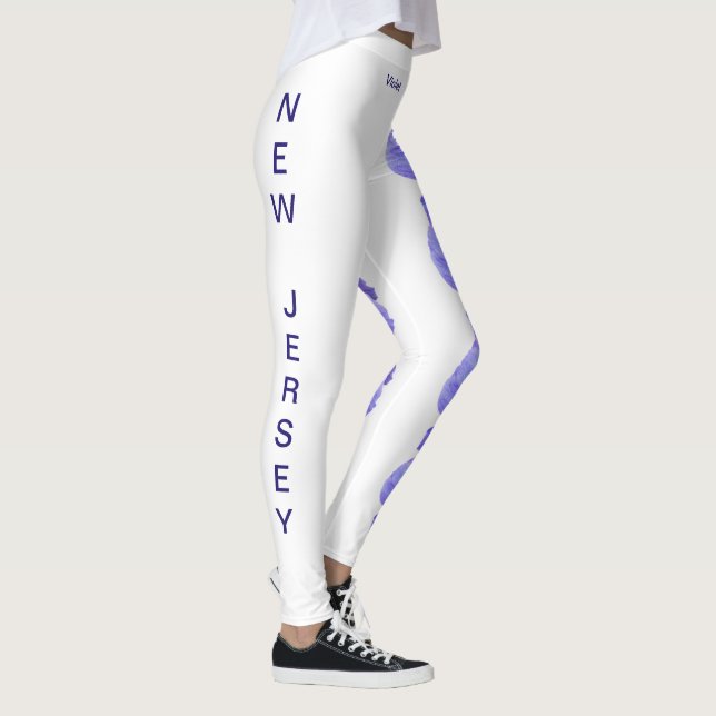 Leggings der Blume "White New Jersey Violet Staat" (Rechts)