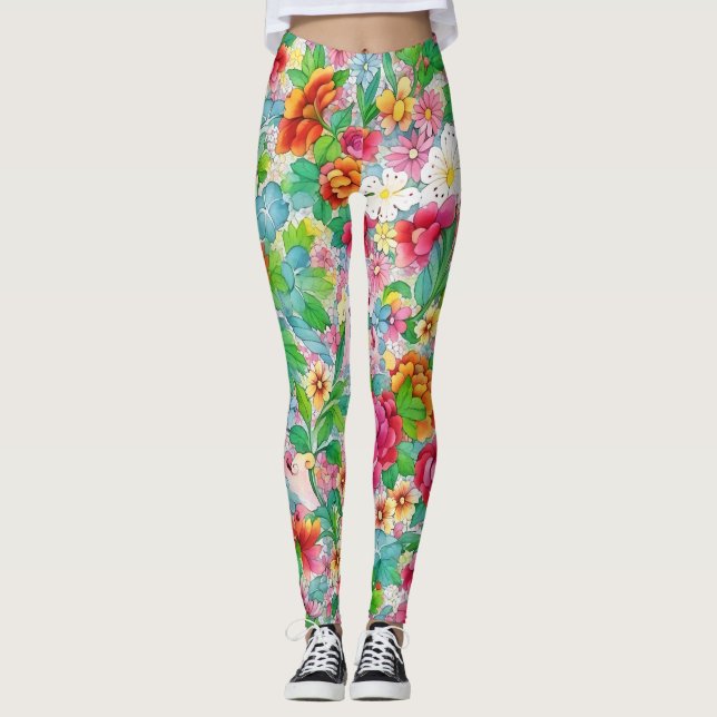 Leggings der Blumen (Vorderseite)