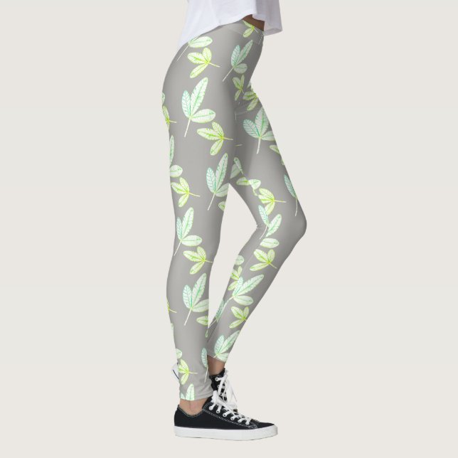 Leggings der Funky Fig Tree Leaf (Rechts)