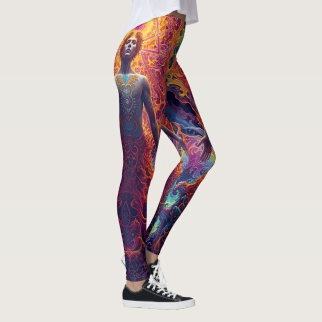 Leggings der kosmischen Wiedergeburt - Psychedelis (Rechts)