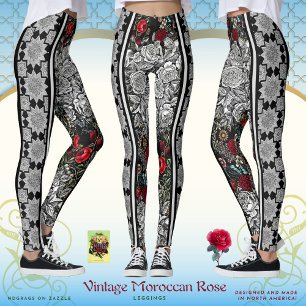 Leggings der Vintagen marokkanischen Rose