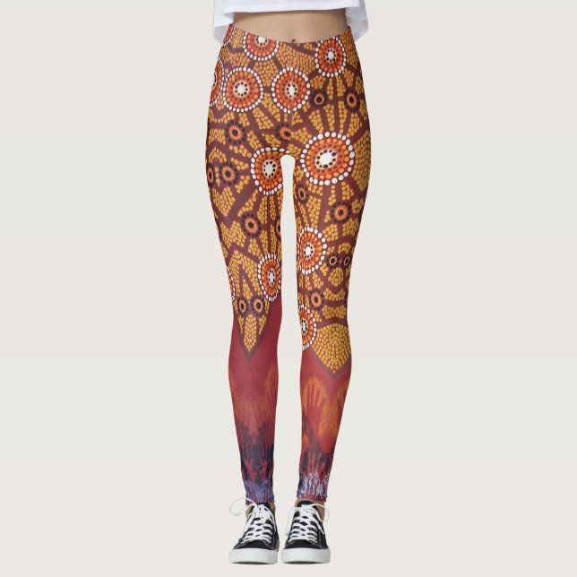 Leggings des Aborigine-Tanzes erwachen (Vorderseite)