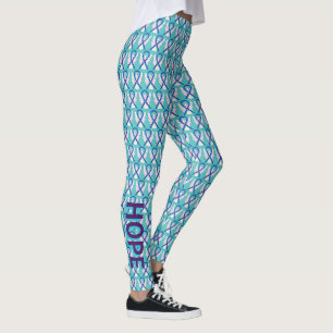 Leggings des aquamarinen und Lila Bewusstseins